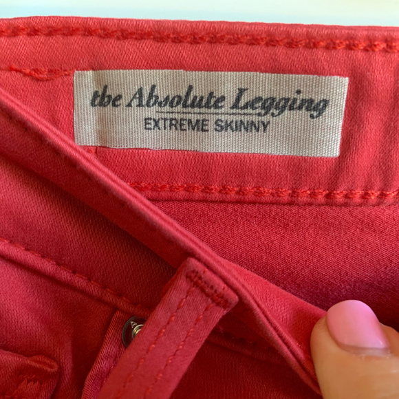 NWT Adriano Goldschmied The Absolute Legging Skinny Jeans Size 24 Coral - Picture 9 of 10